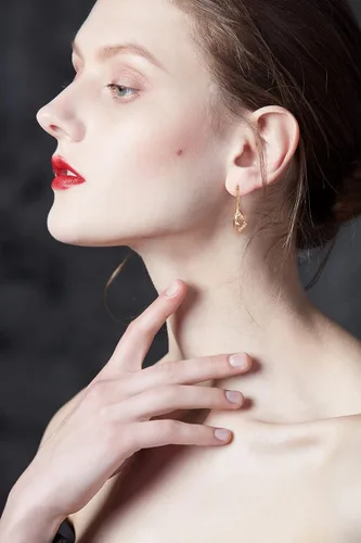 Miniatura 2 de Pendientes de lágrima de cristal de plata de ley S925, aretes colgantes chapados en oro para mujer