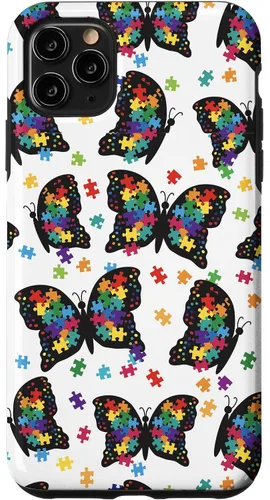 Miniatura 13 de Funda con patrón de rompecabezas de mariposa para iPhone 17