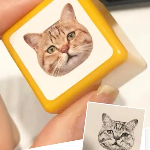 Miniatura 8 de Sello personalizado para retratos de mascotas, retratos de animales personalizados, sello de retrato de mascotas personalizado, sello de retrato