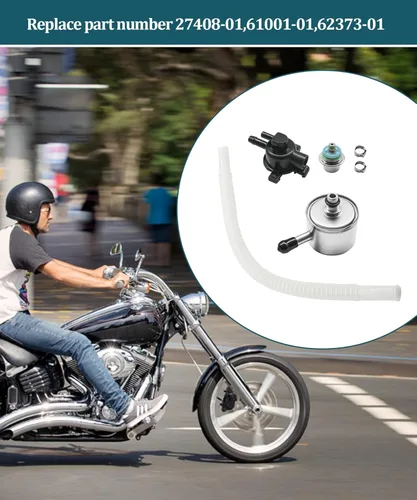 Miniatura 3 de Regulador de presión de combustible 27408-01 para modelos Harley EFI 2001-2012, reemplazo 61001-01,62373-01 (con carcasa + filtro de combustible)