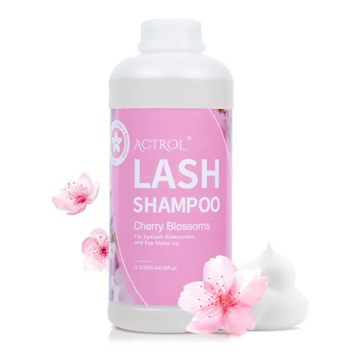 Miniatura 17 de ACTROL Limpiador de extensiones de pestañas Cherry Blossom 2L Natural Lash Extension Shampoo Professional Eyelid Foaming Cleanser Parabenos &