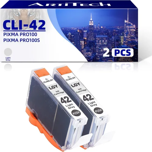 Miniatura 10 de CLI-42 BK Pixma Pro-100 - Cartuchos de tinta de repuesto para Canon CLI42 CLI-42 Cartucho de tinta negro para impresoras Pixma Pro-100S, paquete de 2