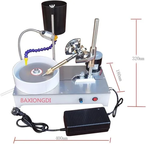 Miniatura 2 de Máquina facetadora de pulido de piedras preciosas Máquina pulidora de gemas facetadas Pulidora de joyas Máquina lapidaria Amoladora plana 2800RPM