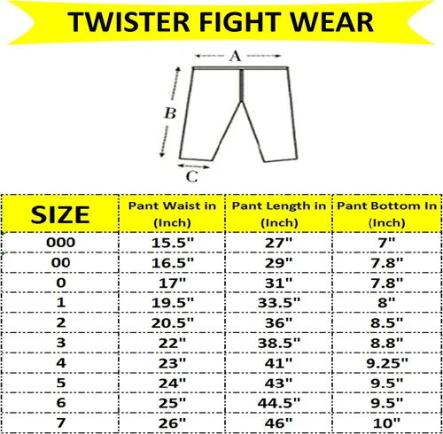 Miniatura 2 de Twister KarateTaekwondo Pant middleweight 8oz for Training Strong Double Stitches All Around