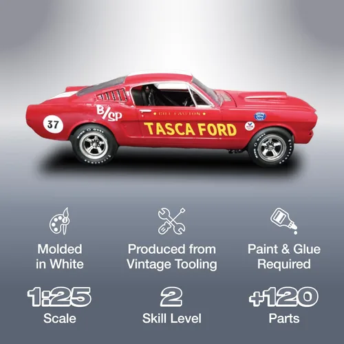 Miniatura 2 de AMT 1966 Ford Mustang Fastback 2+2 - Kit para modelo de escala 1:25