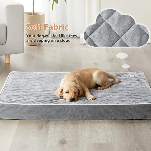 Miniatura 2 de WNPETHOME Cama Ortopédica para Perros para Jaula, Cama Impermeable Extra Grande para Perros con Funda Lavable Extraíble, Camas para Jaula de Perros