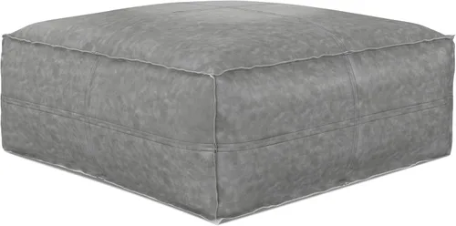 Miniatura 14 de SIMPLIHOME Grady Puf cuadrado – 18 pulgadas de ancho x 14 pulgadas de alto lana y algodón tejido a mano otomano en tono tierra, reposapiés Tono