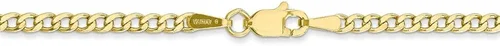 Miniatura 4 de Collar de cadena de eslabones cubanos de oro amarillo de 10 quilates 0098in con cierre de mosquetón seguro