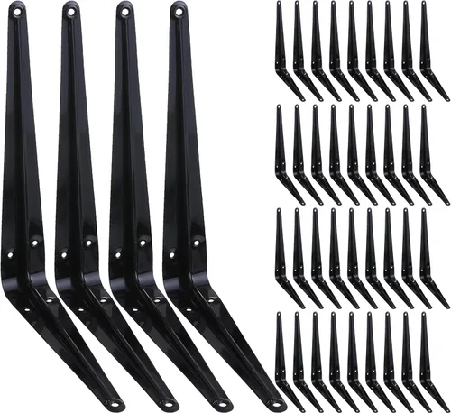 Miniatura 9 de HEART ART Paquete de 10 soportes de estante de 10 pulgadas, soportes de estante resistentes, soportes flotantes en L, soportes de estante de metal