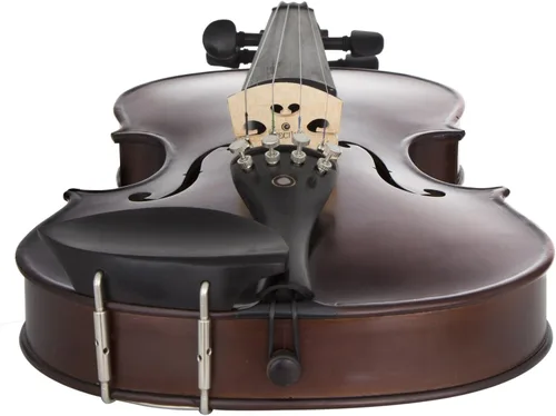 Miniatura 2 de Cecilio Violín Tamaño Completo 4/4 - Abeto y Arce Macizo Tallado a Mano, Diapasón de Ébano, Estuche Oblongo Deluxe Duro y Arco Incluido, Set
