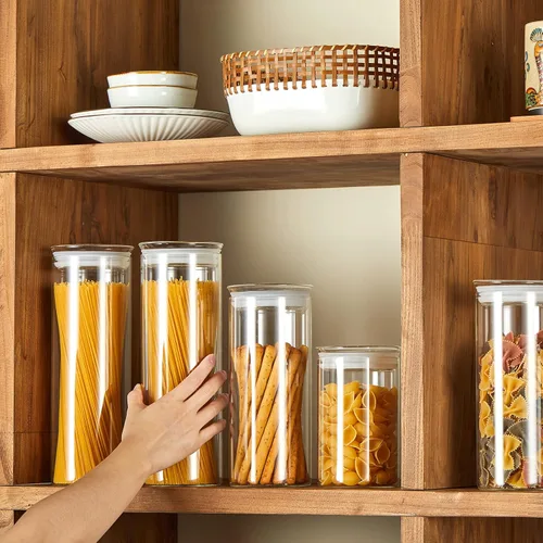 Miniatura 6 de ZENS Tarros de vidrio de 10 onzas con tapa hermética, paquete de 4 recipientes de cocina de vidrio para especias, té suelto, pequeños tarros