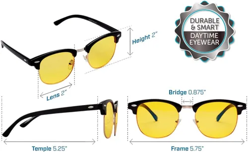 Miniatura 7 de SafetyBlue™ Gafas de día con 40% de bloqueo azul para hombres y mujeres Gafas de lectura Alivio del dolor de cabeza Gafas sin receta