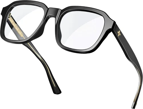 Miniatura 20 de VISOONE - Gafas de luz azul de moda con bloqueo de luz azul, anteojos cuadrados grandes para computadora para mujeres y hombres; Bennett