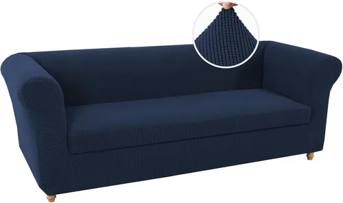 Miniatura 20 de UNBBRRL Funda de sofá Chesterfield de jacquard elástico, fundas de cojín gruesas para sofá, protector de muebles para sala de estar