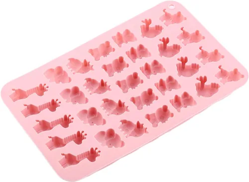 Miniatura 8 de Molde de goma animal de silicona para dulces, pollo, tigre, koala, panda, vaca, elefante, jirafa, gomosa
