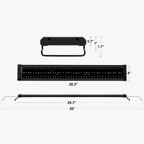 Miniatura 6 de NICREW - Luz de acuario de agua salada, luz LED marina para tanque de peces de arrecife de coral, temporizador de 2 canales incluido, de 30 a 36