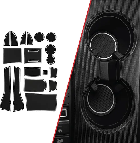 Miniatura 51 de CupHolderHero Compatible con accesorios Honda CR-V 2017-2022 – Insertos de portavasos antipolvo antideslizantes personalizados de alta calidad, Rojo