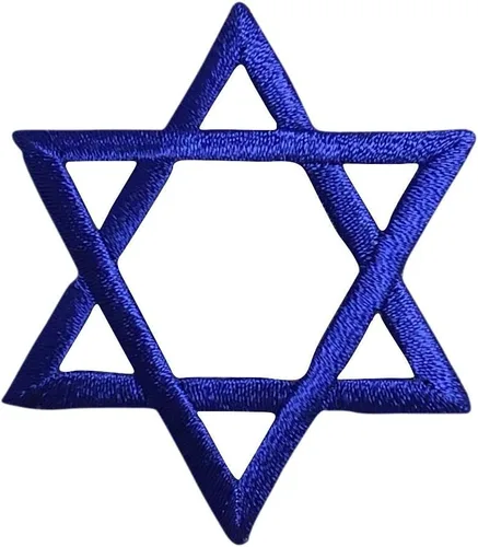 Miniatura 8 de (2 pulgadas) Estrella de David, Hanukkah, judío, bordado, parche para planchar (dorado, 1 pieza)