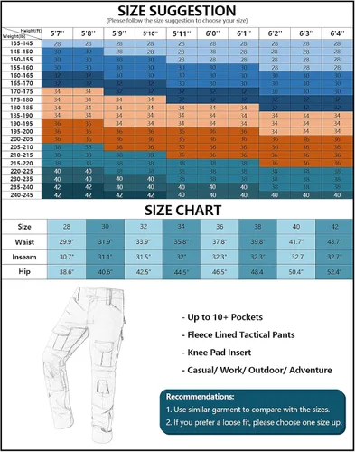 Miniatura 3 de TRGPSG Pantalones tácticos para hombre, pantalones de senderismo, pantalones cargo de camuflaje militar, pantalones de trabajo casuales