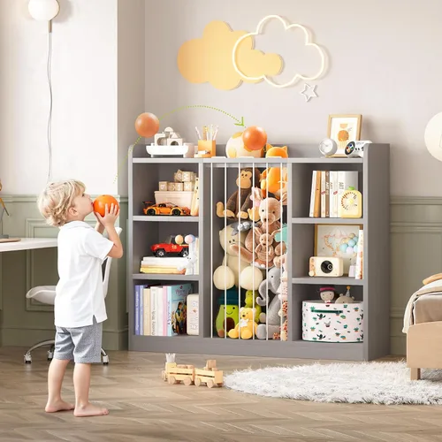 Miniatura 2 de Zoológico de animales de peluche para niños pequeños, organizador de almacenamiento de juguetes para sala de juegos, organizadores y almacenamiento