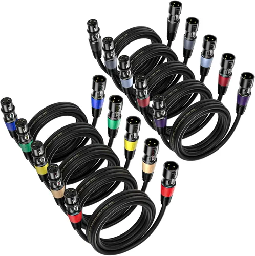 Miniatura 17 de EBXYA - Cables XLR 1,5 m 6 Pack - Cable de micrófono XLR macho a hembra 3 pines balanceado