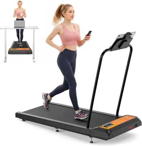 Miniatura 8 de Cintas de correr HOELLL para el hogar, pequeñas con inclinación del 0%-8% y sincronización con APP, caminadora compacta debajo del escritorio