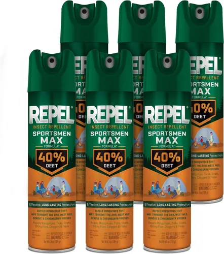Miniatura 15 de Repel Repelente de insectos Sportsmen Max Formula Spray Pump 40% DEET, 6 onzas, paquete de 12, amarillo, 72.0 onzas líquidas