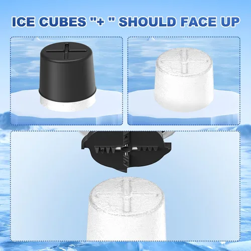 Miniatura 4 de Accesorio de molde de hielo para afeitado KitchenAid, moldes de hielo de plástico reutilizables con tapas para accesorio de afeitadora de hielo