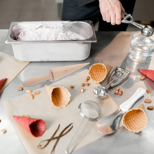Miniatura 4 de Molde de rodillo de pizzela, cono de madera gofres helado cono pizza pastelería herramienta de moldeo