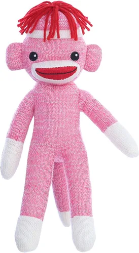 Miniatura 13 de Plushland Adorable mono calcetín de 8 pulgadas de alto, suave y realista, juguete de peluche de punto, para niños, bebés, adolescentes, niñas