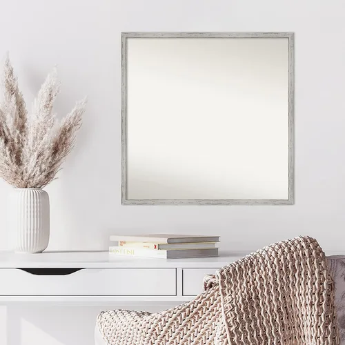 Miniatura 320 de Amanti Art Espejo de baño blanco para sobre el fregadero, 32 x 45 pulgadas, espejo de tocador rectangular blanco esbelto, marco de madera moderno