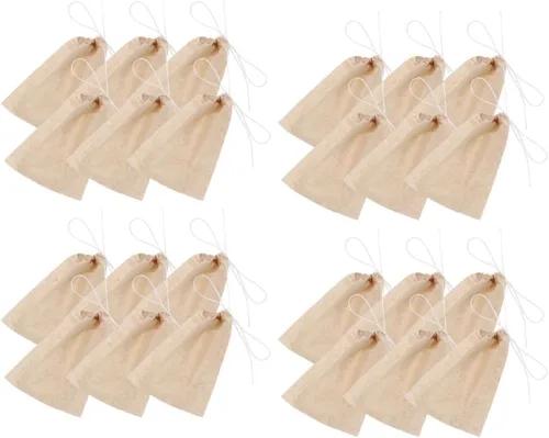 400pcs Disposable Tea Filtration Bags Unbleached Filter Pouches for Loose Tea Coffee Spices Fill Quick Steeping Boil-safe Strainers for Home and