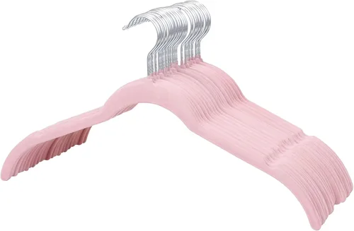 ManGotree Perchas de terciopelo para mujer, perchas de 16.5 pulgadas con ranura para el hombro, perchas antideslizantes para ropa de vestir para