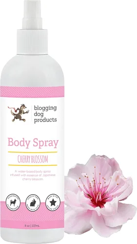 Spray desodorizante para perros – Colonia de perro de larga duración y eliminador de olores de mascotas – Perfume perfumado de flor de cerezo para