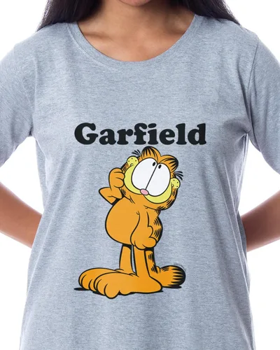 Miniatura 2 de Garfield Comic - Camisón de dormir para mujer con texto en inglés "I'm Cute Pose