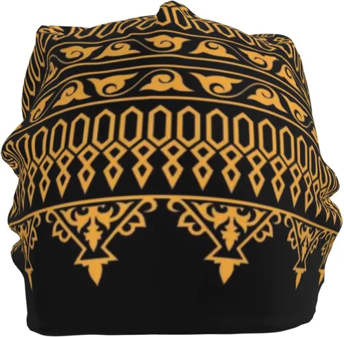 Miniatura 2 de Gorro africano holgado para adultos, tejido elástico, de calavera, gorro de invierno para exteriores para mujeres y hombres