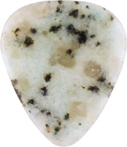 Miniatura 24 de Púa de guitarra o bajo de Obsidiana de Caoba en vidrio volcánico - 3.0 mm de calibre ultra pesado - Forma 351 - Púa exótica artesanal de gema