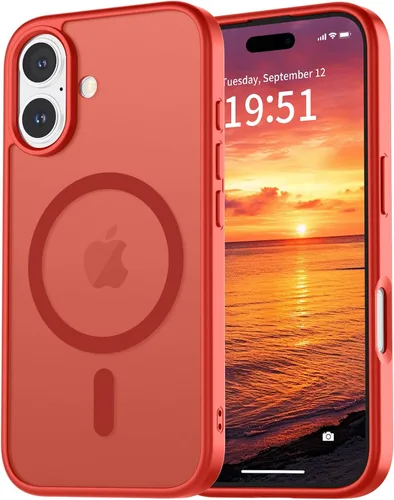 Miniatura 31 de vnnink para iPhone 12 y iPhone 12 Pro, funda de teléfono celular translúcida con protección contra caídas de grado militar, mate magnética
