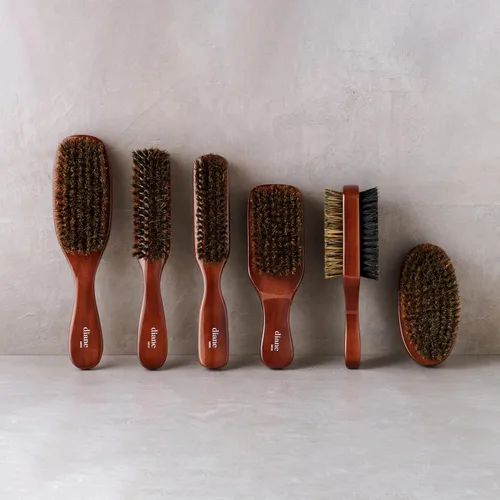 Miniatura 6 de Diane D8114 Cepillo de cerdas de jabalí para hombres, negro, 5-pulgadas.