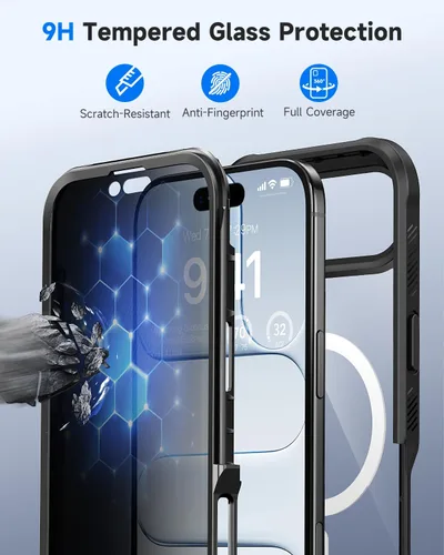 Miniatura 7 de seacosmo para iPhone Air Funda, Carcasa Completa con Protector de Privacidad de Vidrio Templado 9H Integrado y Protector de Lente de Cámara