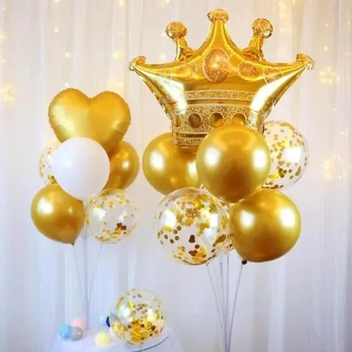 Miniatura 7 de 8 globos de papel de aluminio con corona dorada, decoraciones para fiestas, bodas, despedidas de soltera, matrimonios, compromisos