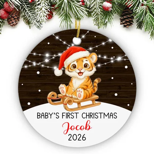 Miniatura 21 de Adorno personalizado de segunda Navidad de pingüino bebé 2026, regalo de decoración de pingüino bebé para bebés recién nacidos, nombre personalizado