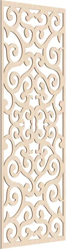 Miniatura 118 de Eveline - Paneles decorativos de pared de madera con calado, 13 3/8 pulgadas de ancho x 34 3/8 pulgadas de alto x 3/8 de alto, roble rojo rojo