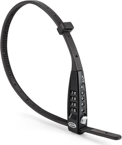Miniatura 15 de CXWXC Cerradura de amarre con cremallera, 4 dígitos para casco de bicicleta, motocicleta, patineta, esquís, snowboard, cochecito y gabinete, ideal