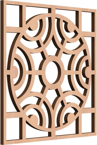Miniatura 17 de Walton Paneles de pared decorativos de madera con calado, pequeños, 11 3/8 pulgadas de ancho x 11 3/8 pulgadas de alto x 1/4 pulgadas de alto, nogal