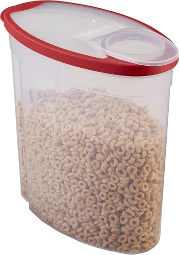 Miniatura 4 de Rubbermaid contenedor para cereales transparente tapa roja (1,5 galones) – 1783748., Rojo