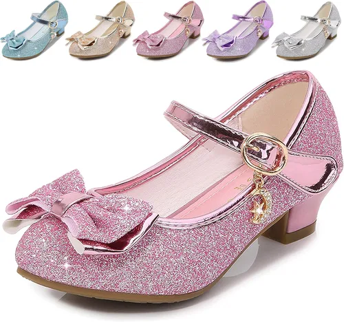 Cadidi Dinos Zapatos de vestir para niñas, zapatos de fiesta de boda, zapatos de tacón Mary Jane Princesa (bebéniño pequeñoniño grande)