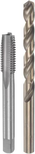 Miniatura 17 de uxcell Juego de grifos y brocas, M12 x 1.25 H2 rectos, fresadora de roscas para máquina de flauta recta, 0.413 in de acero cobalto M35 de alta