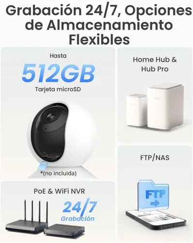 Miniatura 5 de REOLINK Cámara de seguridad para interiores, cámara WiFi enchufable Super HD de 5MP con PTZ, seguimiento automático, IA humana/mascota, ideal