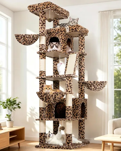 Miniatura 10 de Globlazer Árbol para gatos extra grande, torre de 80 pulgadas XXL de altura, árbol para gatos alto para múltiples gatos de interior, gatos adultos